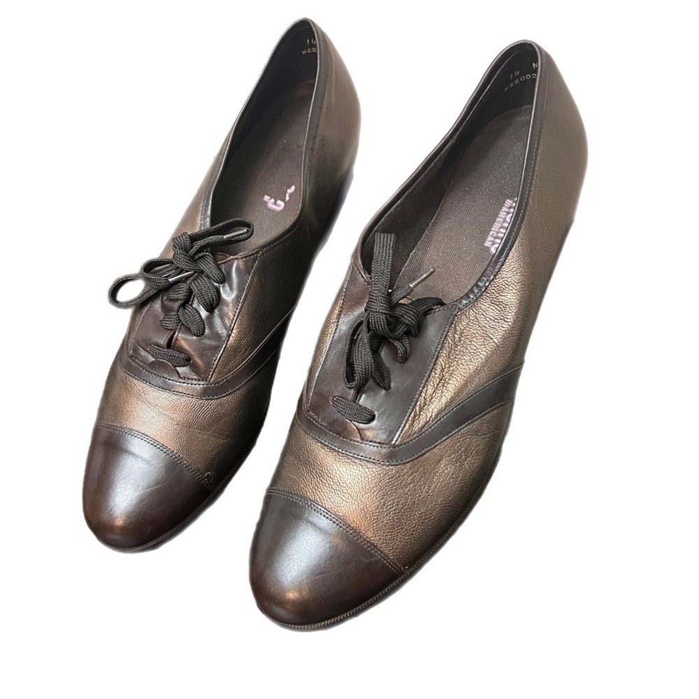 Munro American Ascot Bronze Leather Shoes Sz 14 - Picture 7 of 10